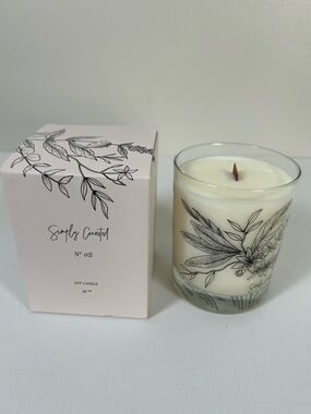 Simply Curated Basil Eucalyptus Lemon Zest No 02 Soy Botanical Scented Candle